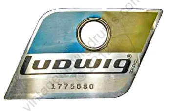 Ludwig pointy blue and olive badge wanted