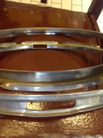 Pair of 15&quot; NOB Ludwig snare hoops