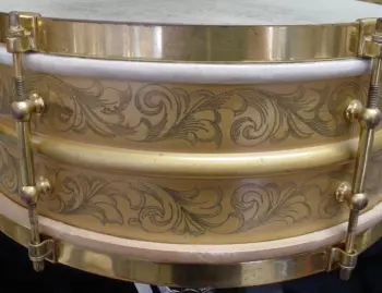 [B]1919-21 LUDWIG &amp; LUDWIG 5 x 14 ENGRAVED/GOLD PLATED TRIUMPHAL MODEL[/B]