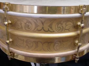 [B]1919-21 LUDWIG &amp; LUDWIG 5 x 14 ENGRAVED/GOLD PLATED TRIUMPHAL MODEL[/B]