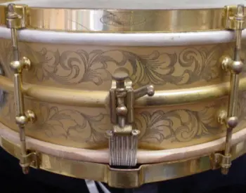 [B]1919-21 LUDWIG &amp; LUDWIG 5 x 14 ENGRAVED/GOLD PLATED TRIUMPHAL MODEL[/B]