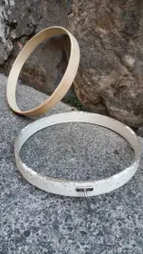 Removing old paint from wooden hoops...