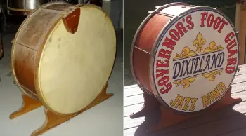 Old marching bass drum