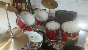 Ludwig Red Sparkle Floor and Tom