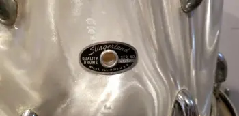 Slingerland White Satin Flame