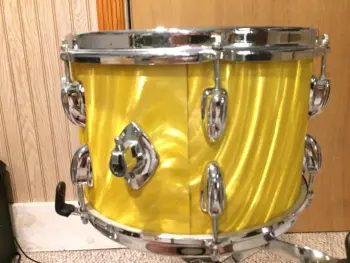 Slingerland 9x12 Tom Yellow (Gold) Satin Flame