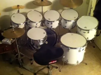 1970's Ludwig White Cortex Drum Set