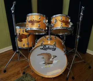 Ludwig 75th Anniversary &quot;Eagle&quot; Kit for Sale on Ebay-Big Beat Configuration