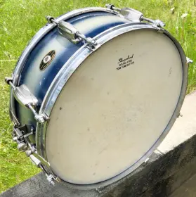 FOR SALE: Vintage 1950s Slingerland Student Model Radio King Snare Drum Blue/Silver