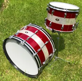 FOR SALE: Vintage 1964 Slingerland 14/22 Tri-Band Marcher Combo Kit
