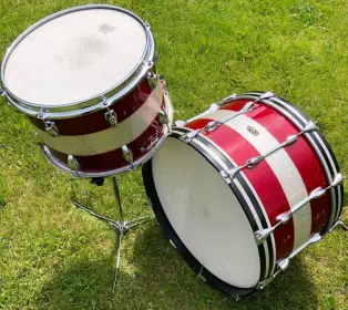 FOR SALE: Vintage 1964 Slingerland 14/22 Tri-Band Marcher Combo Kit