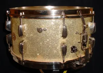 1939-41 SLINGERLAND 7 x 14 SILVER SPARKLE HOLLYWOOD ACE MODEL RADIO KING