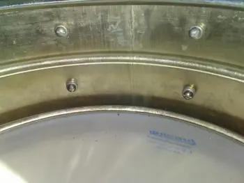 Ludwig trans. badge COB seam and grommet questions