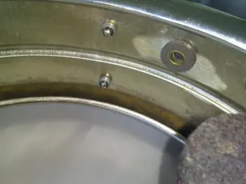 Ludwig trans. badge COB seam and grommet questions