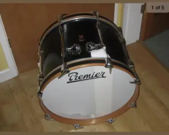 WTB: 60/70’s Premier 20”x14” bass drum in black