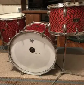 FOR SALE: MIJ &quot;Red Tiger&quot; 20/13/16 Set (+ a sorta matched Rogers tom)