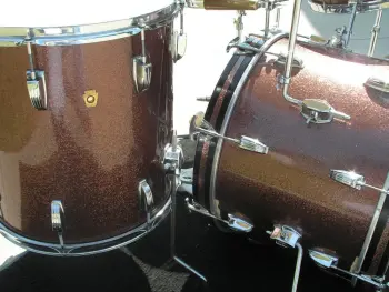 Ludwig 1968 Burgundy Sparkle Drum Kit