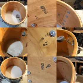 FOR SALE: Vintage 1965 Slingerland 13/16/20 Drum Set in White Marine Pearl