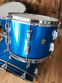 FOR SALE: Vintage 1965 Ludwig Super Classic 13/16/22 Drum Set in Blue Sparkle