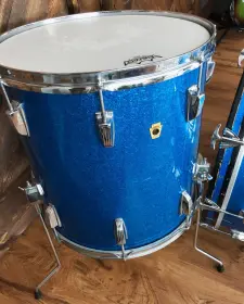 FOR SALE: Vintage 1965 Ludwig Super Classic 13/16/22 Drum Set in Blue Sparkle