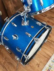 FOR SALE: Vintage 1965 Ludwig Super Classic 13/16/22 Drum Set in Blue Sparkle