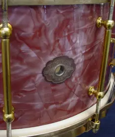 [B]*1929 SLINGERLAND 6.5 x 14 ROSE PEARL/ARTGOLD TONE FLANGE ARTIST MODEL  [/B]