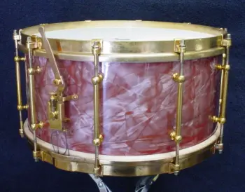 [B]*1929 SLINGERLAND 6.5 x 14 ROSE PEARL/ARTGOLD TONE FLANGE ARTIST MODEL  [/B]