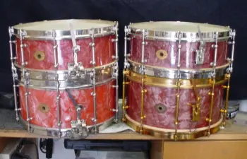 [B]*1929 SLINGERLAND 6.5 x 14 ROSE PEARL/ARTGOLD TONE FLANGE ARTIST MODEL  [/B]