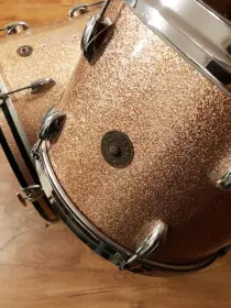 FOR SALE: Vintage 1960s Gretsch Round Badge 13/16/22 Drum Set in Champagne Sparkle
