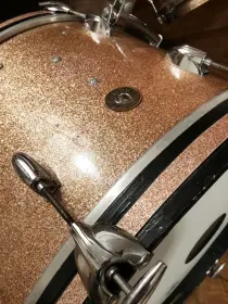 FOR SALE: Vintage 1960s Gretsch Round Badge 13/16/22 Drum Set in Champagne Sparkle