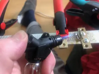 Soldering snare wires