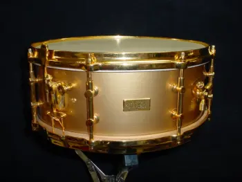 1951 BILLY GLADSTONE 6x14 8 LUG GOLD LACQUER/GOLD PLATED “CHARLES CORDES” SNARE DRUM