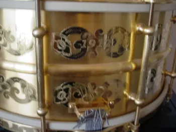 [B]2009 LUDWIG 100 YR. ANNIVERSARY 6.5x14 GOLD PLATED/ENGRAVED TRIUMPHAL MODEL #1912