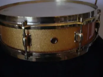 1927- LEEDY 4 x 14 &amp; 5 x 14 SPARKLING GOLD PROFESSIONAL MODELS