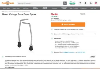 Replacement gull-wing spurs for '68 Ludwig