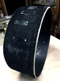 Fibes Crystalite snare hoop questions.