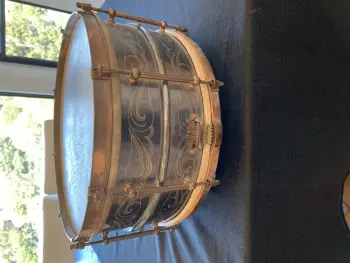1920-25 6.5x14 8 LUG LUDWIG &amp; LUDWIG DeLUXE FANCY SCROLL STANDARD MODEL