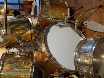 Gold Sparkle Drum Kit Identification