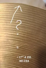 1960s A Zildjian appears to be cut down