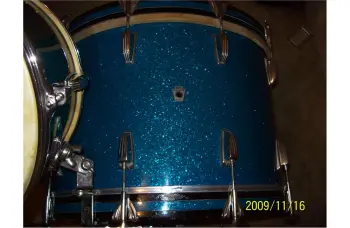 WFL 1955 Be-Bop Ludwig Classic Drumset Blue Sparkle Drums.