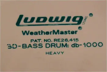 1970s Ludwig Logo Head, 22&quot;