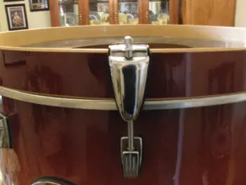 broke bass drum hoop.