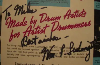 A Nice Piece Of Ludwig &amp; Ludwig Memorabilia