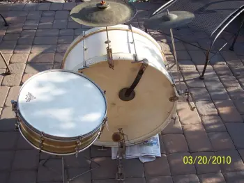 1930's Leedy Snare, Bass and Hardware - For Sale or Trade