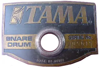 tama drum badge question