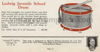 Late 1920's/Early 1930's Ludwig Juvenile Snare Drum