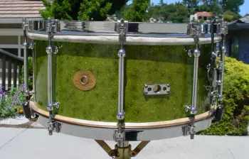 1932-35 Ludwig &amp; Ludwig 6.5x14 Green Sparkle Standard Model