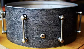 A prototype 14X6 snare out of a Vintage Premier tom