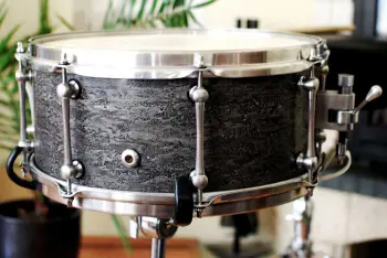 A prototype 14X6 snare out of a Vintage Premier tom