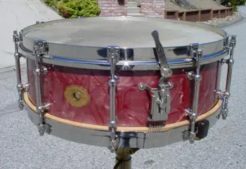 1929 SLINGERLAND 5x14 ROSE PEARL TONE FLANGE ARTIST MODEL